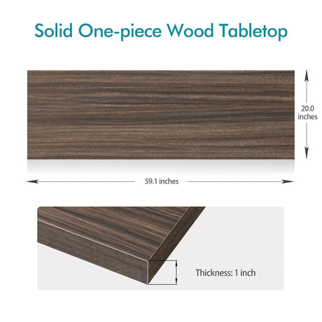 Kaboon 59.1x20 inches Tabletop Rustic Wood, Large One-Piece Wood Countertop for Workbench, Rectangular, Home or Commercial Use, 1 inch Kaboon