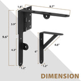 Anti Sag Gate Kit and Gate Latch - Gate Corner Bracket with Gate Hinges Heavy Duty for Wooden Fences-No Sag Gate Corner Brace Bracket for Doors, TANIVO