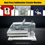Swing Away Heat Press Machine with Digital Control, 15x15 inch Heat Press Machine for T Shirts Printing Machine Manual Sublimation Transfer Printer Gworobie