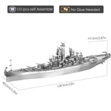 Piececool 3D Puzzles for Adults, USS Missouri Battleship Metal Model Kits, DIY 3D Metal Puzzle for Teenagers Students Stress Relief, Aircraft Carrier Piececool