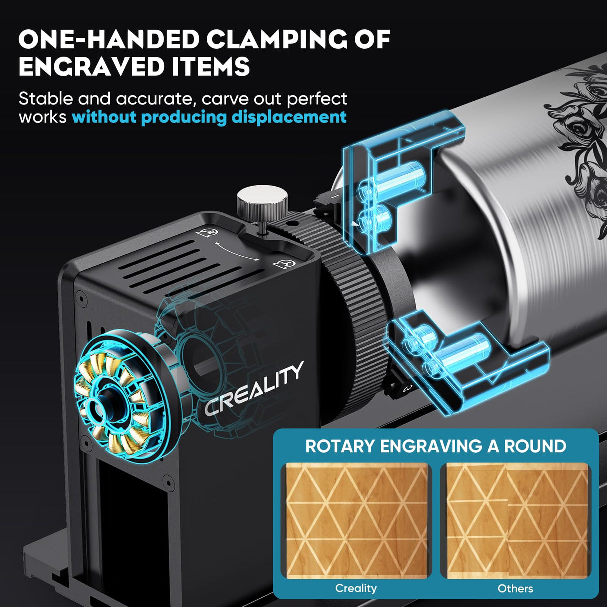 Creality Rotary Roller Pro, 3 in 1 Multi-Functional Laser Rotary Roller Y-axis Jaw Chuck Rotary for Engraving Cylindrical Objects, Tumblers, Wine CREALITY FALCON