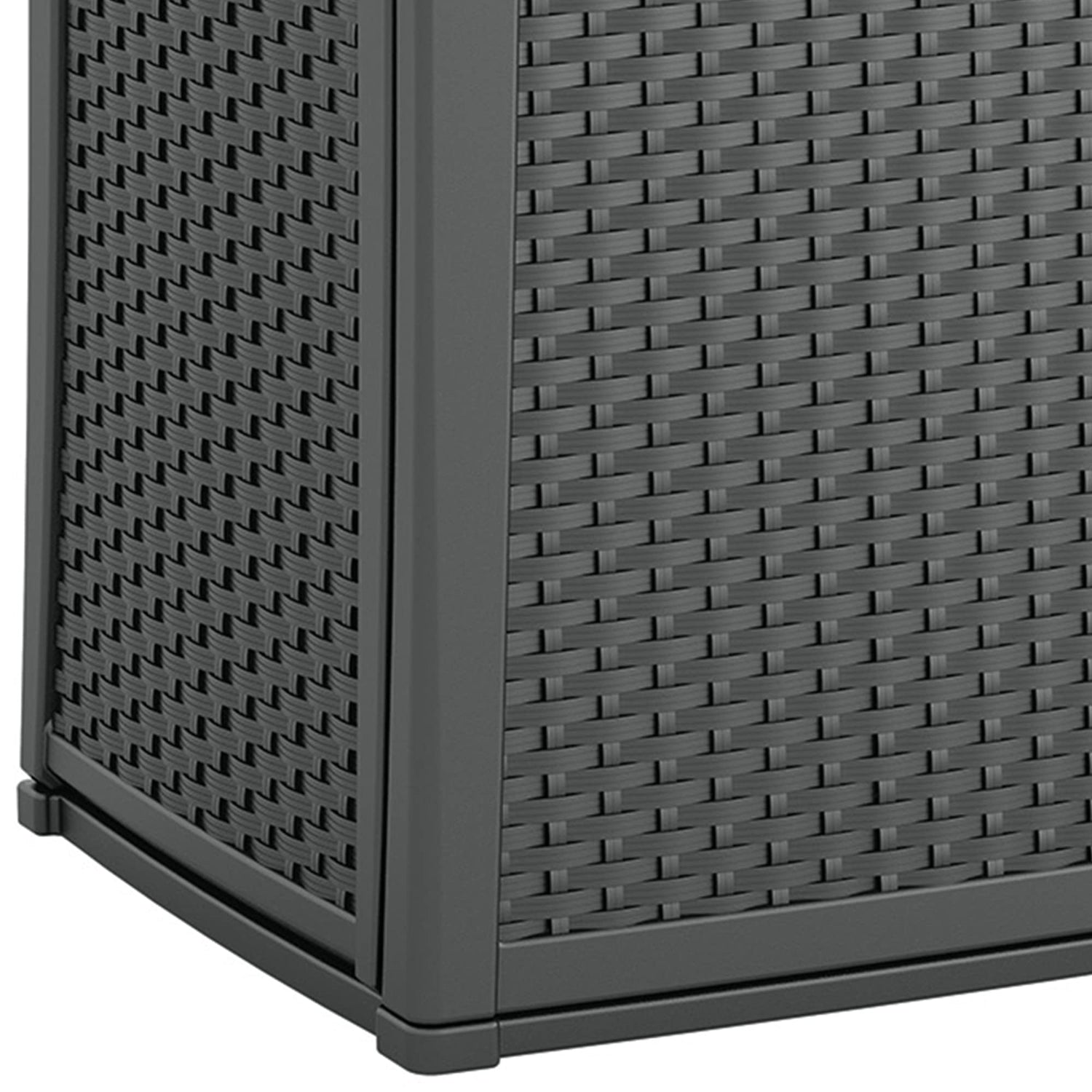 Suncast Outdoor Storage Cabinet with Pad-Lockable Doors, Freestanding Outdoor Patio Storage Unit, 42" W x 23" D x 35.5" H, Cool Gray Suncast