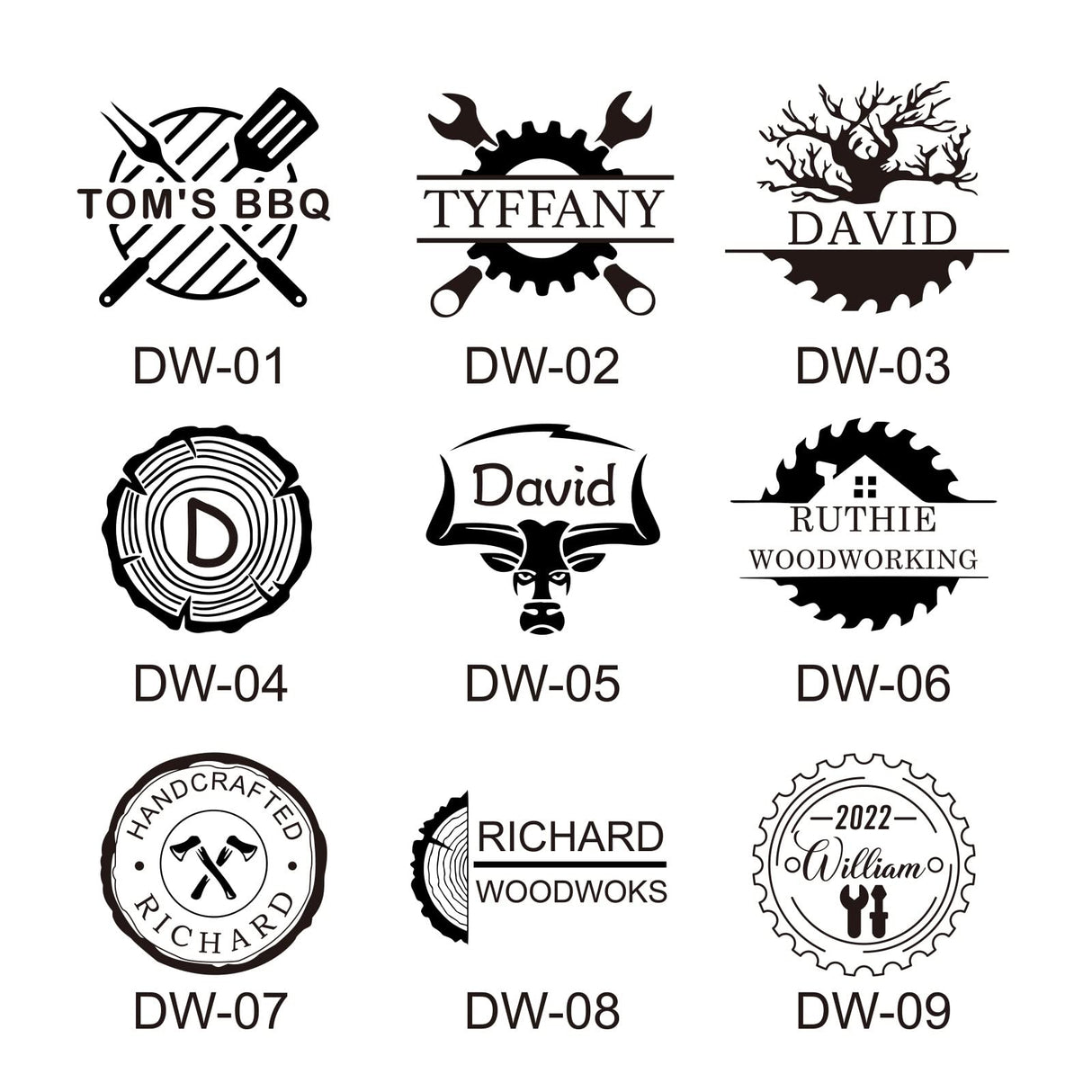 Personalised Deironply Wood Branding Iron - Custom Brass Stamp with Handle for Unique Crafting Deironply