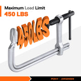 Jorgensen Bar Clamps, 6-Inch Light-duty Drop Forged Steel Bar Clamps for Woodworking and Welding, 2 Pack Jorgensen