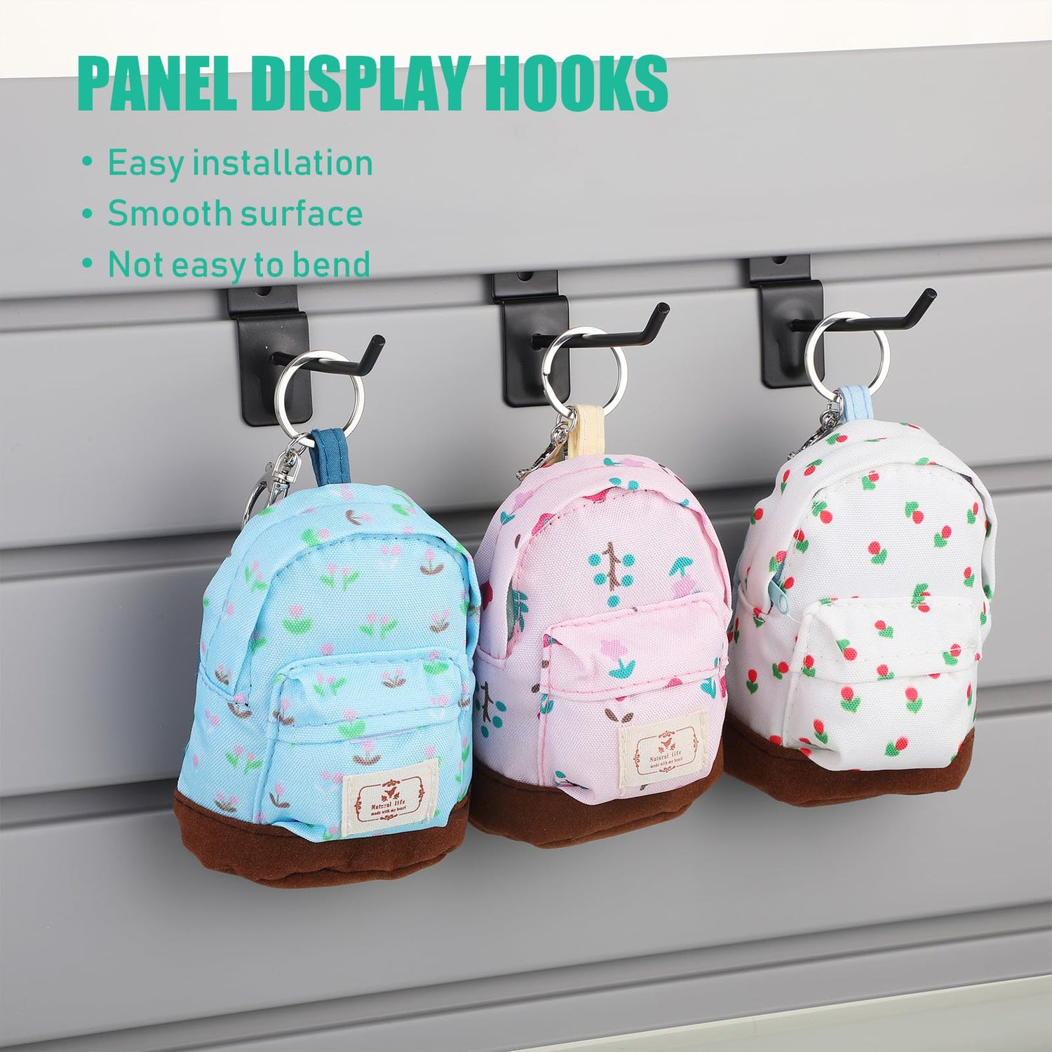 Yaocom 200 Pcs Slatwall Hooks Bulk Metal Slat Wall Hanging Hooks Panel Display Hooks Slatwall Hooks and Hangers for Garage Shop Retail Display Yaocom