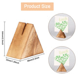 CHGCRAFT 10Pcs Triangle Wood Photo Holder Table Numbers Sign Holders Wooden Place Card Holders Name Photo Picture Holders for Wedding Party Birthday, CHGCRAFT