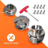 Wood Lathe Chuck Set 1" x 8 tpi， 4 inch 4 jaw self-Centering Woodturning Chuck for Lathe Tenfer