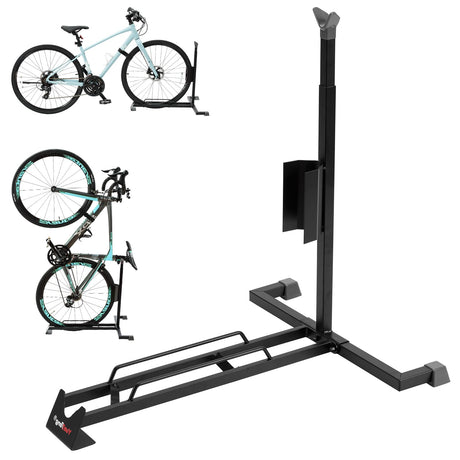 Bike Stand for Vertical and Horizontal Bike Storage,Upright Bicycle Stand Indoor,Standing Bike Rack for Garage Floor,Suit for MTB,Road Bike,Woman YueTong
