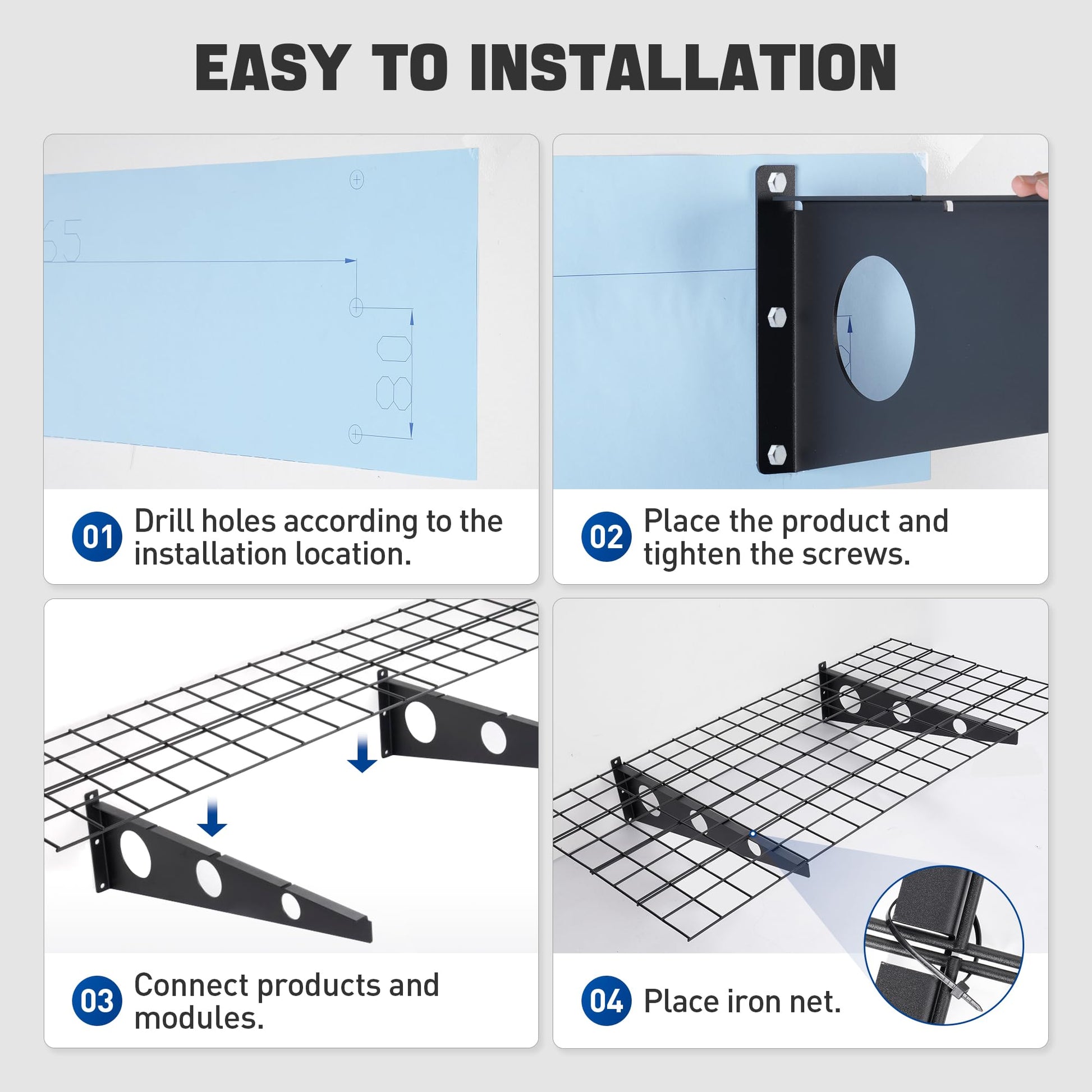 Rengue 2-Pack 2x4FT Garage Wall Shelving, 48” x 24” Heavy Duty Wall Shelf Garage Storage Rack Wall Mounted,400lbs Load Capacity Floating Shelves, - WoodArtSupply