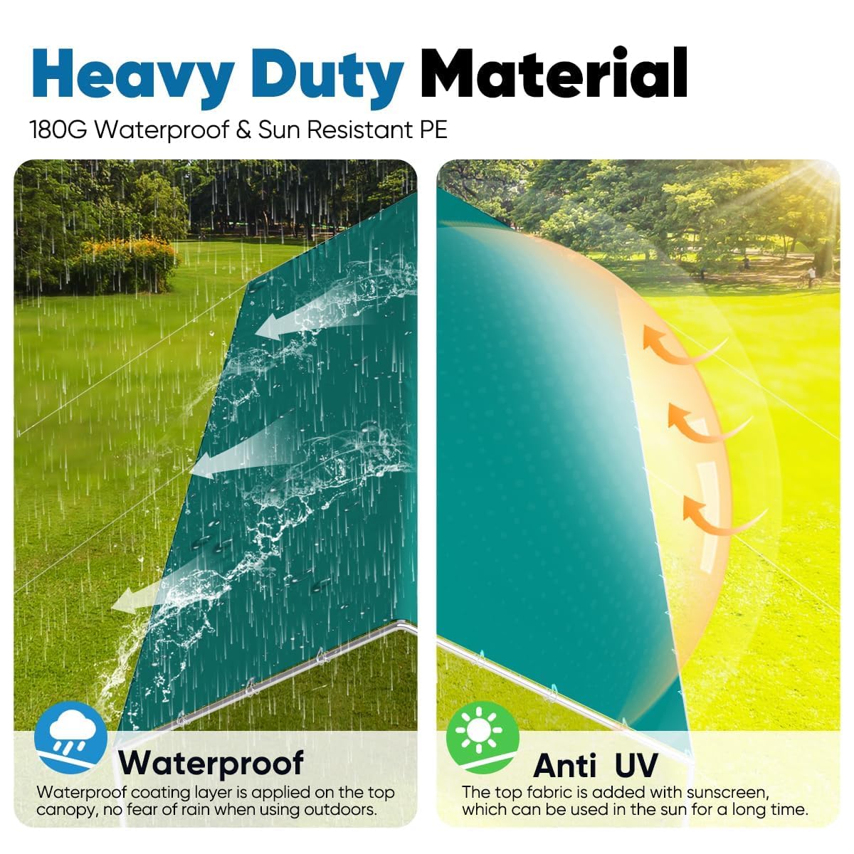 Quictent 10'X20' Heavy Duty Carport Car Canopy Carport Tent Car Shelter Canopy Outdoor Carport Canopy Boat Shelter-Green Quictent