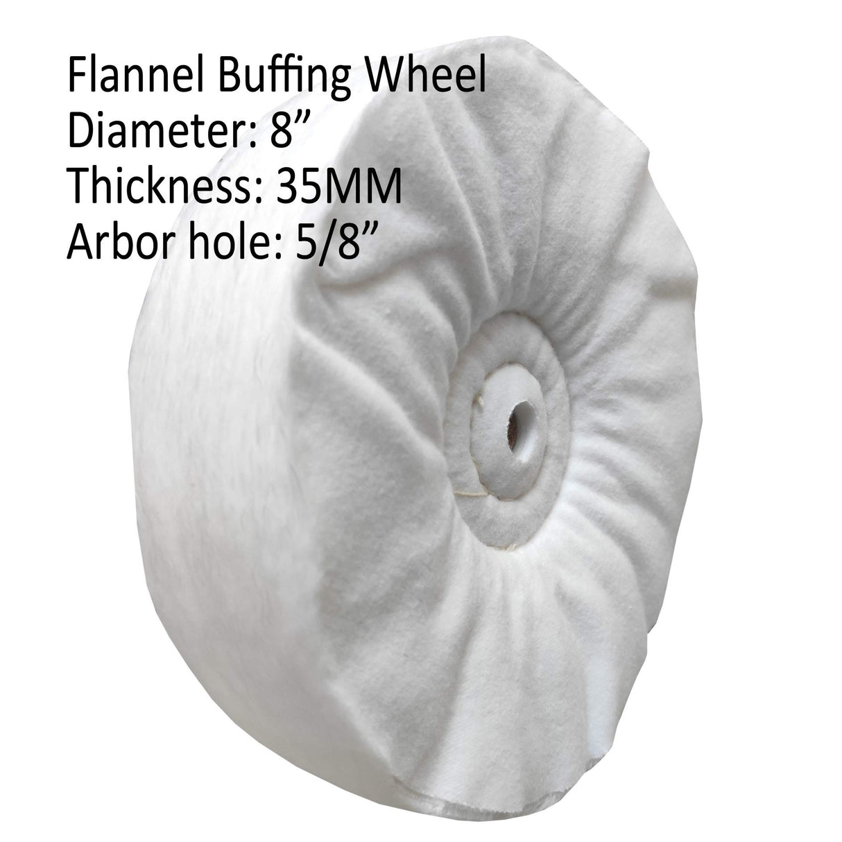 PURUI 8" Buffing Polishing Wheel-Coarse (42PLY) Medium(60PLY) Fine(40PLY) with 5/8" Arbor Hole -Brown,Blue,Red Rouge Polishing Compounds for Bench PR PURUI