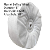 PURUI 8" Buffing Polishing Wheel-Coarse (42PLY) Medium(60PLY) Fine(40PLY) with 5/8" Arbor Hole -Brown,Blue,Red Rouge Polishing Compounds for Bench PR PURUI