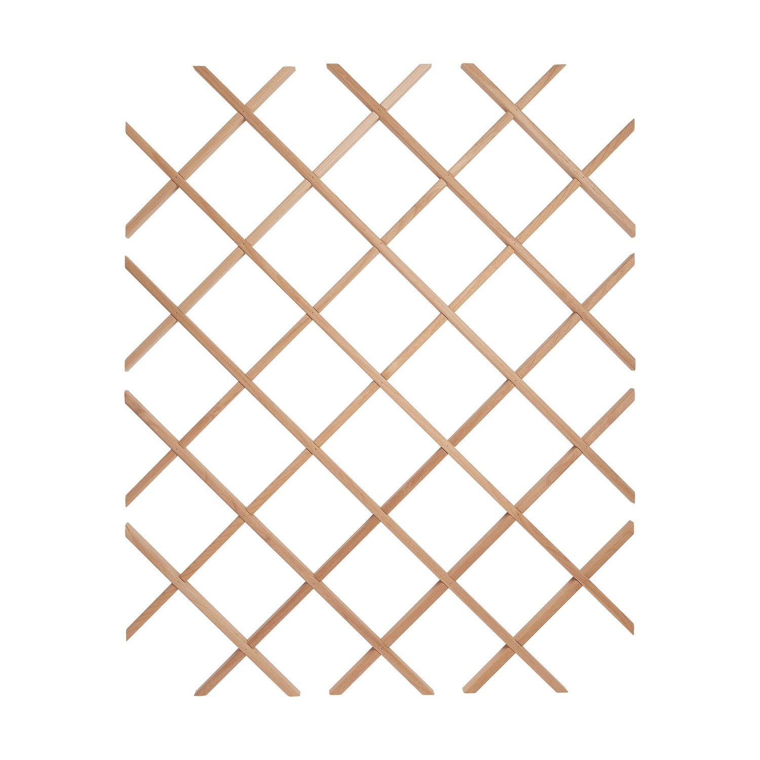 18-Bottle Trimmable Wine Rack Lattice Panel Inserts in Unfinished Solid North American Alder American Pro Decor