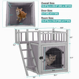 Suumerpety Weatherproof Outdoor Cat House,Feral Cats Shelter for Bunny Small Dogs (Small Cat House 8B) Suumerpety