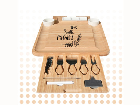 Personalized Charcuterie Board, Bamboo Cheese Board, Wedding Gifts, Housewarming Gift, Birthday Gifts for Women or Men, Custom Engraved Serving YEWBEE