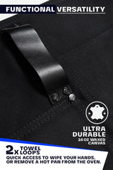 Dalstrong Professional Chef's Kitchen Apron - Sous Team 6" - Heavy Duty Waxed Canvas - 5 Storage Pockets + Towel & Tong Loop - Liquid Repellent Dalstrong