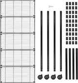 Simple Deluxe Heavy Duty 5-Shelf Shelving Unit 1250Lb Capacity, 29.92" D x 13.98" W x 62.99" H, 5 Tier, Black Simple Deluxe