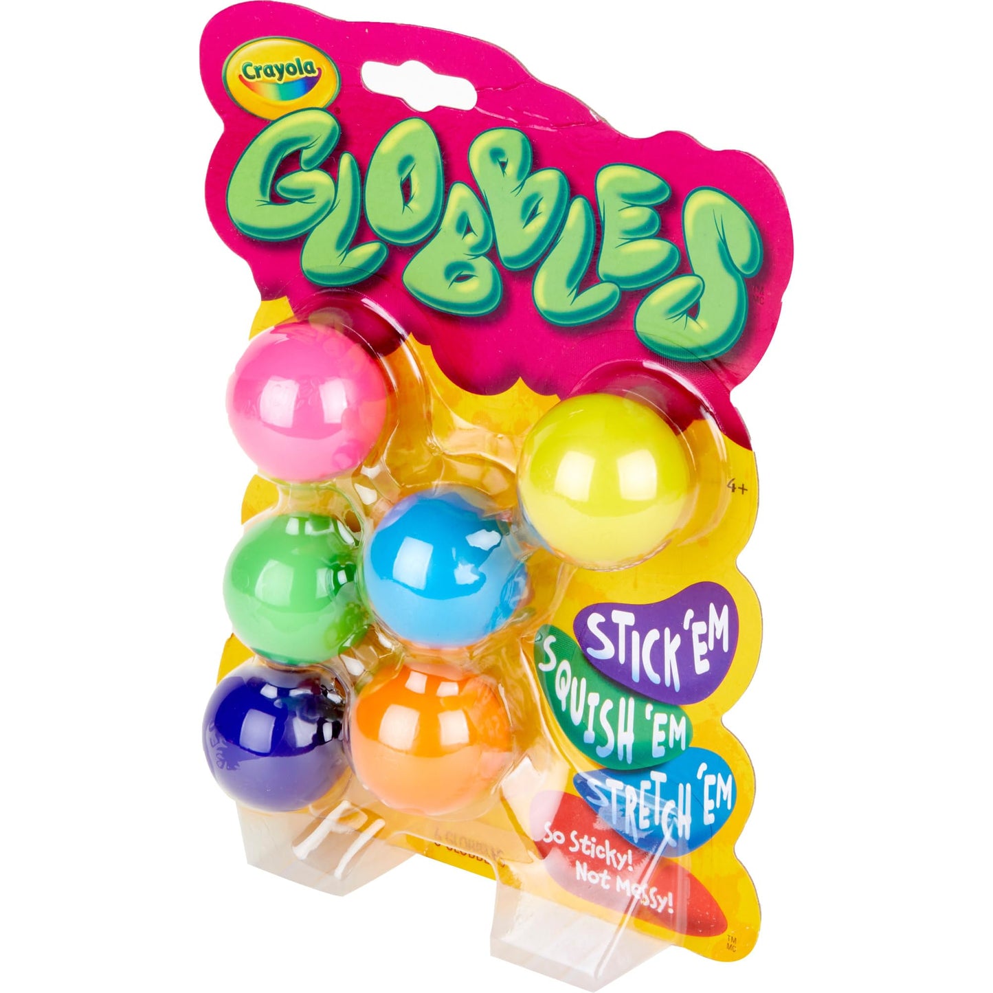 Crayola Globbles Fidget Toy (6ct), Sticky Fidget Balls, Squish Gift for Kids, Sensory Toys, Ages 4, 5, 6, 7, 8 - WoodArtSupply