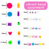 Just My Style Emoticon Message Beads, DIY 20+ Custom Accessories Using Symbols Alphabet Letters & Emojis, Great for Sleepover & Girls Night, Perfect Just My Style