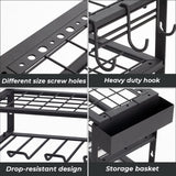 TreeLen Power Tool Organizer Wall Mount, Power Tool Holder 3 Layers Heavy Duty Drill Holder Suitable for Garage, Workshop and Warehouse TreeLen