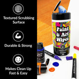 Paint & Art Wipes Paint Remover Wipes Cleaner Epoxy Glue Stains Latex, Acrylic Hand Cleaner and Plastic, Metal or Wood Surfaces, Floors, Brushes, HIPPIE CRAFTER