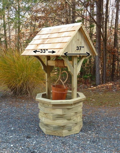 Woodworking Plans for a 6 ft. Wishing Well. Printed DIY Instruction Guide 36 pages. Photos at Every Step. How to Build an Octagon Wishing Well. - WoodArtSupply