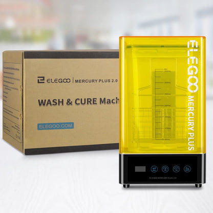 ELEGOO Mercury Plus 2 in 1 3D Printing Wash and Cure Station V2 for Mars Photon S Photon Mono LCD SLA DLP 3D Printer Models, Washing Size of 131mm(L) - WoodArtSupply