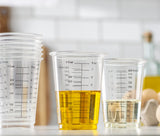 Prestee 50 Disposable Measuring Cups 8 Oz - Resin Epoxy Measuring Cups & Mixing Cup - Plastic Measuring Cups for Liquids - Liquid Mixing Cups - Dry Prestee
