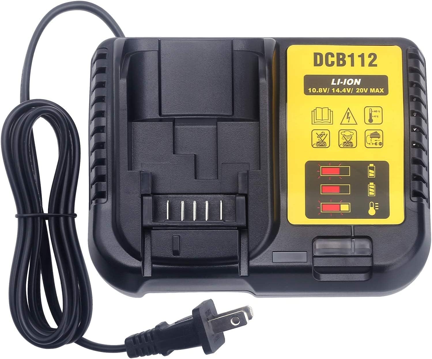 Qbmel DCB112 Rapid Charger Replacement for dewalt 12V-20V MAX Lithium Battery Charger - WoodArtSupply