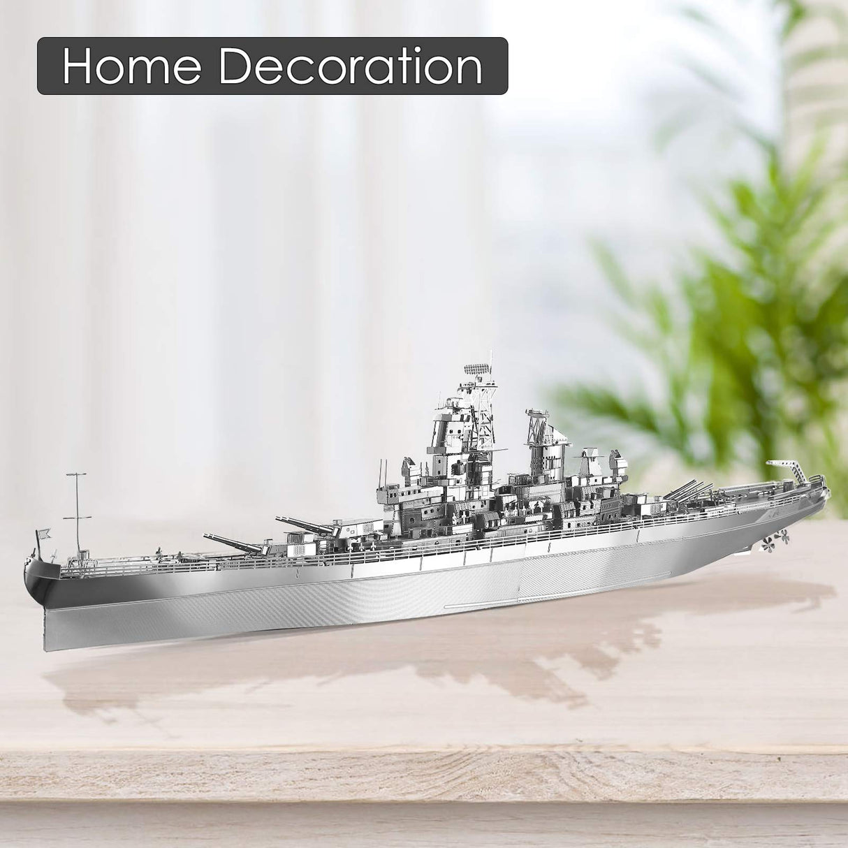 Piececool 3D Puzzles for Adults, USS Missouri Battleship Metal Model Kits, DIY 3D Metal Puzzle for Teenagers Students Stress Relief, Aircraft Carrier Piececool