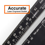 Mecurate Rafter Square, 7 inch Triangle Carpenter Square Die-cast Aluminum Alloy for Woodworking and Carpentry (7 inch) Mecurate