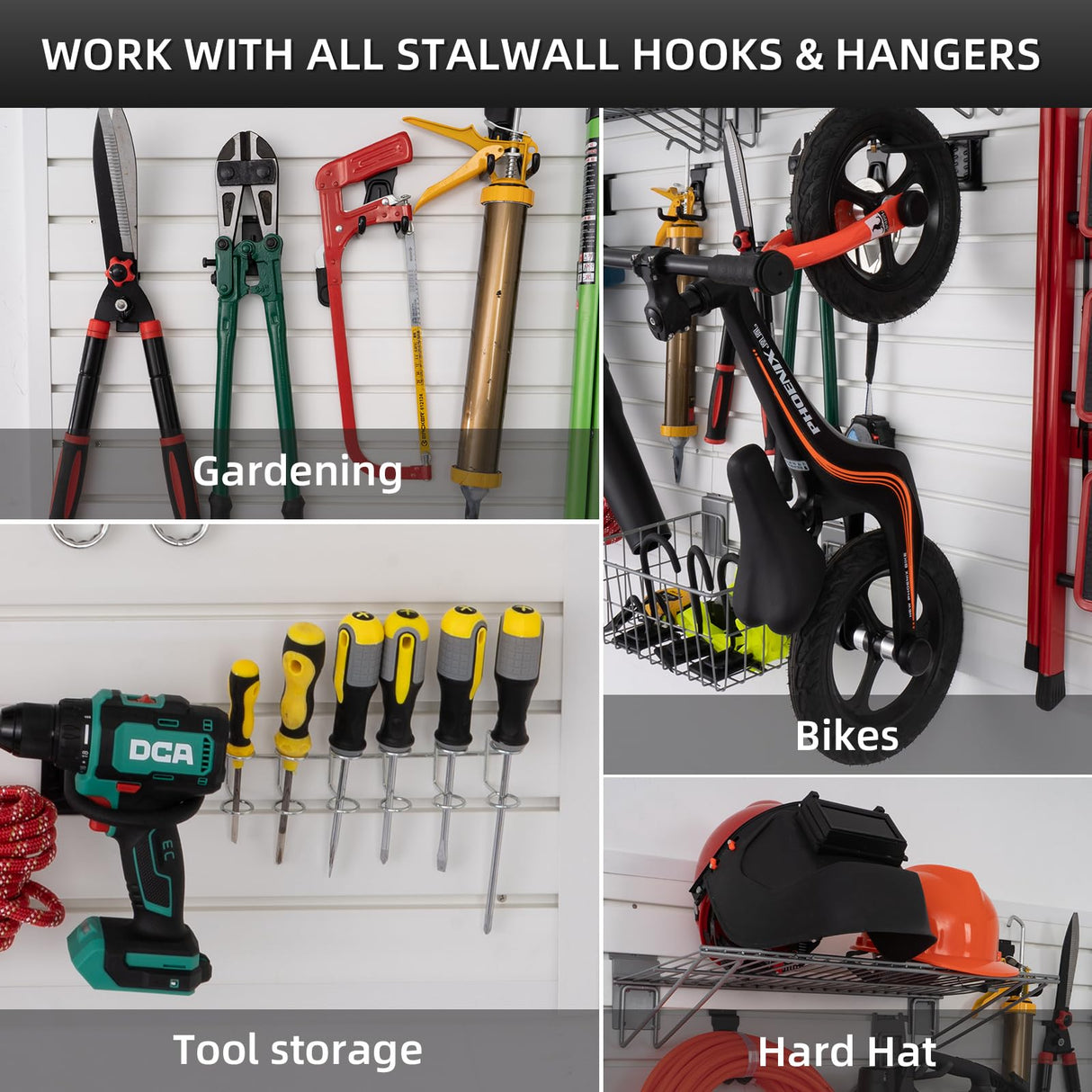 Slatwall Panels 4x8 ft Garage Wall Storage System, PVC Slat Wall Paneling Garage Organizers and Storage Utility Rack Heavy Duty, Garage Slatwall for FRAYSCENT