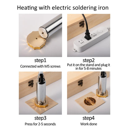 Deironply Custom Electric Branding Iron with Temperature Control for Personalised Wood Stamping - WoodArtSupply