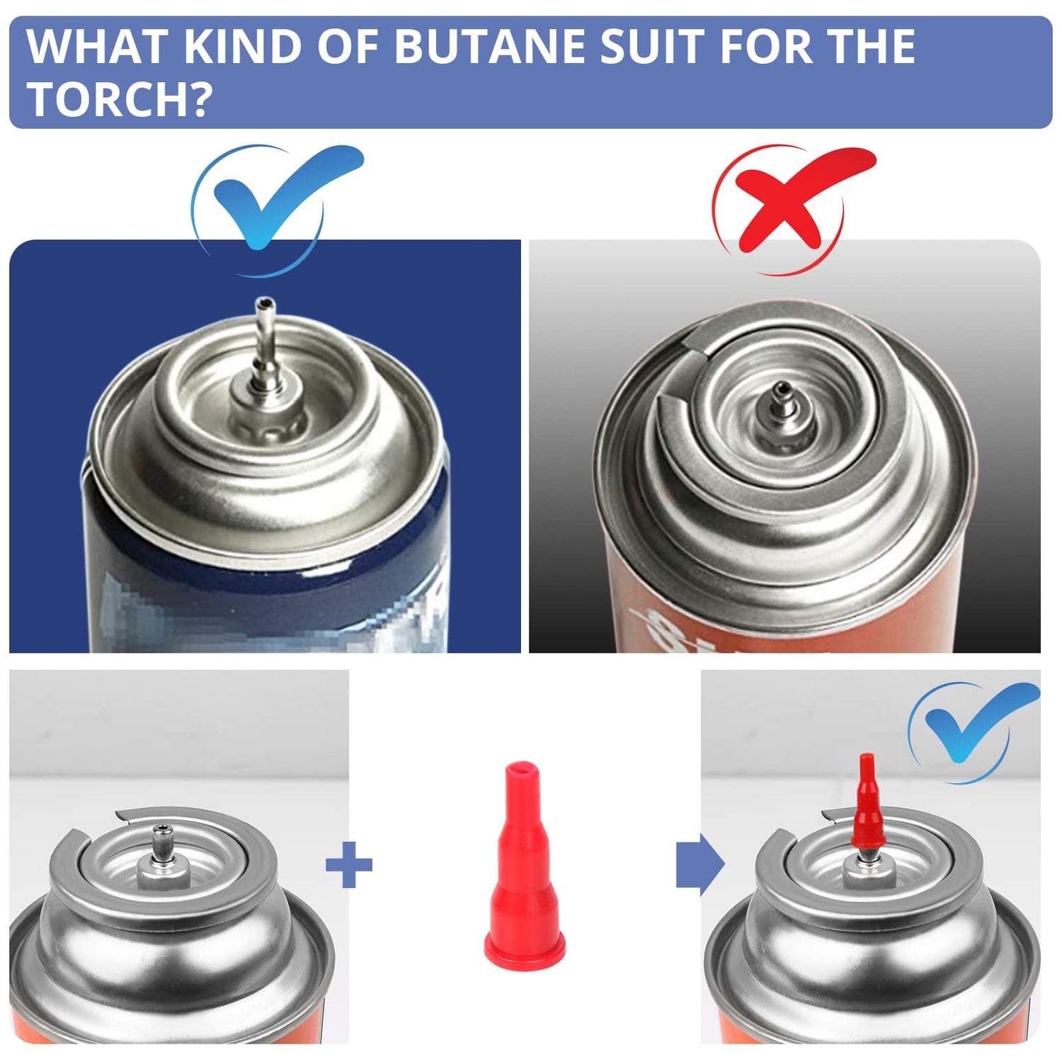 Sondiko Triple Flame Adjustable Mini Butane Torch Lighter - Refillable with Continuous Flame Lock for Creme Brulee, Cooking (Butane Not Included) Sondiko