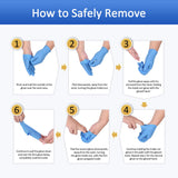 Schneider Nitrile Exam Gloves, 4mil, Blue, Large 100-ct Box, Disposable Latex / Powder-Free, Food Safe Rubber Medical / Cleaning Gloves for Cooking & Schneider
