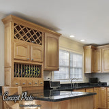 18-Bottle Trimmable Wine Rack Lattice Panel Inserts in Unfinished Solid North American Alder American Pro Decor