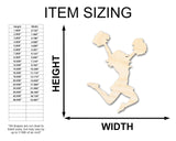 Unfinished Wood Cheerleader Silhouette | DIY Cheerleading Craft Cutout | up to 36" DIY 10" / 3/4" 24 Hour Crafts