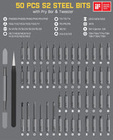 Fanttik E1 Max 3.7V Mini Electric Screwdriver, Precision Electric Screwdriver, 50-in-1 Magnetic Bits, Max 3 N.m, Magnetic Storage, 5/32''Hex, Repair Fanttik