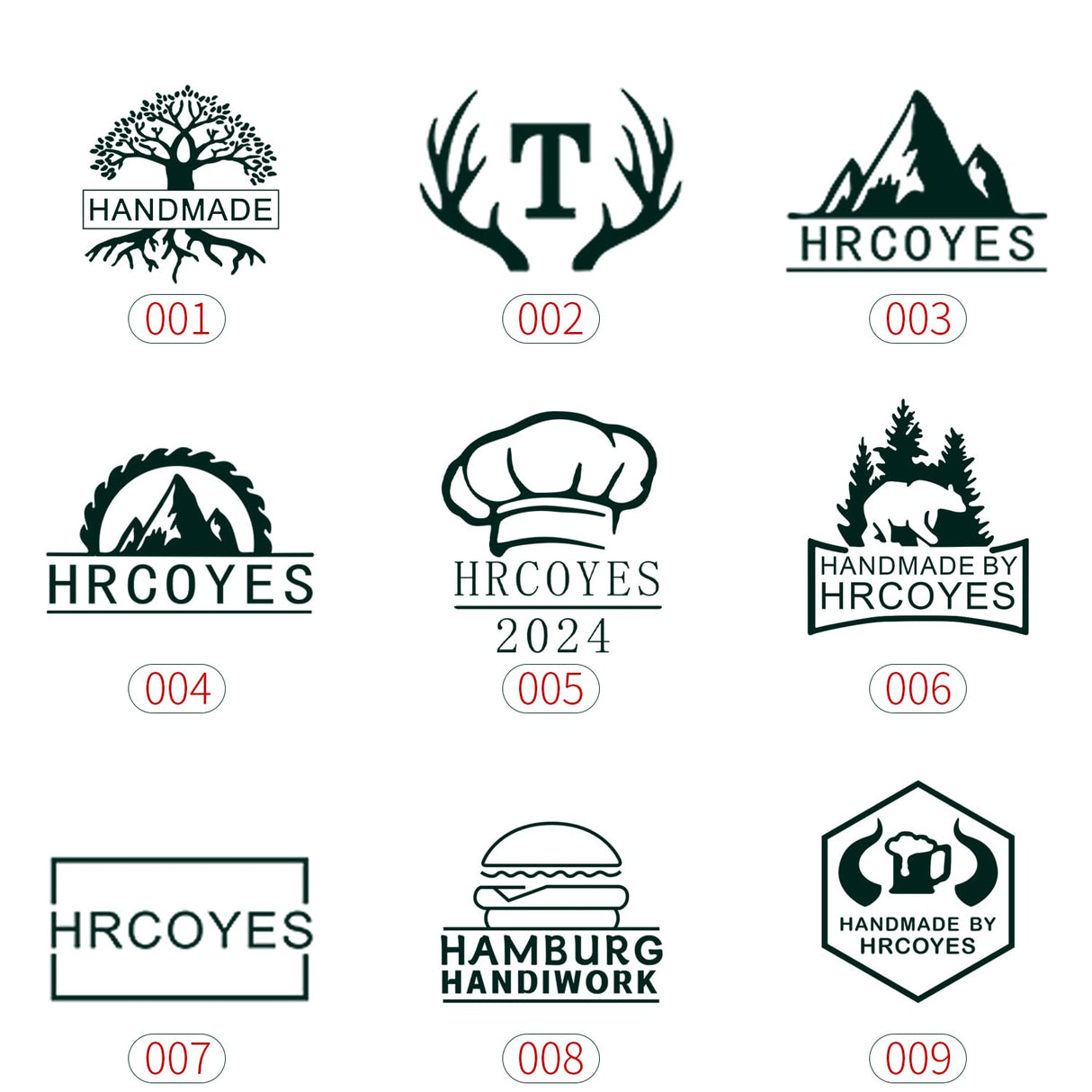 Personalized Custom Wood Burning Stamp with Handle - Unique Logo Branding Tool for Wood, Leather, and Food Generic