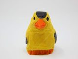 Selsela American Goldfinch - Finch Miniature Handmade Wooden Yellow Bird Art Carved Ornament Figurine Small Animals Collectible Selsela