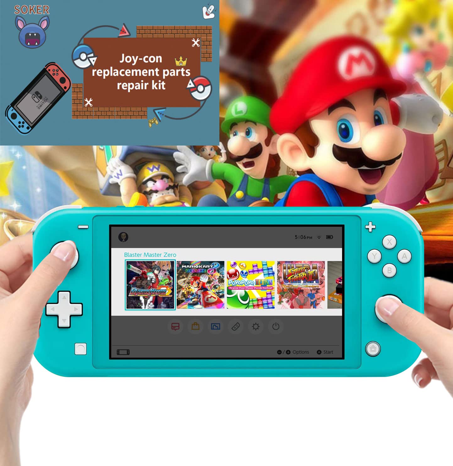 Joycon Joystick Replacement, Switch Joysticks Left/Right Analog Thumb Sticks for Nintendo Switch Joycon/Switch Lite/Switch OLED, Joycon Repair Kit LONANDY