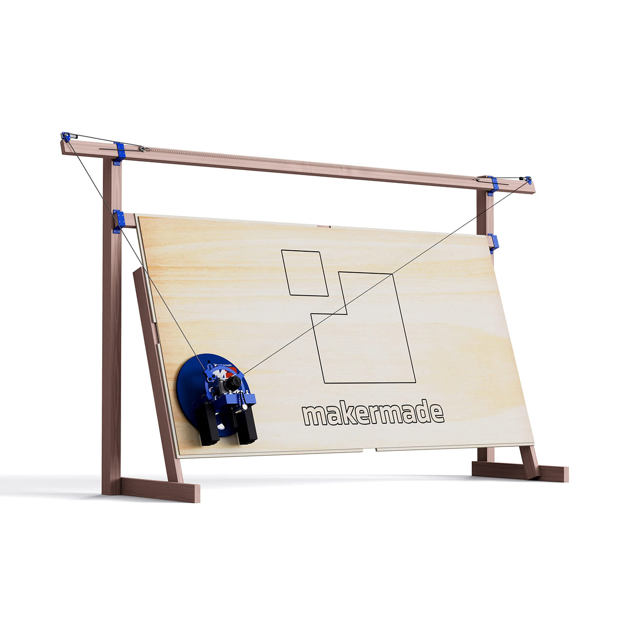 M2 CNC Engraving Machine Kit, First Wall Mounted Highly Accurate Cutting Engraver, 3-Axis CNC Machine for Wood, Metal, Plastic & More, Up to 4x8ft Maker Made