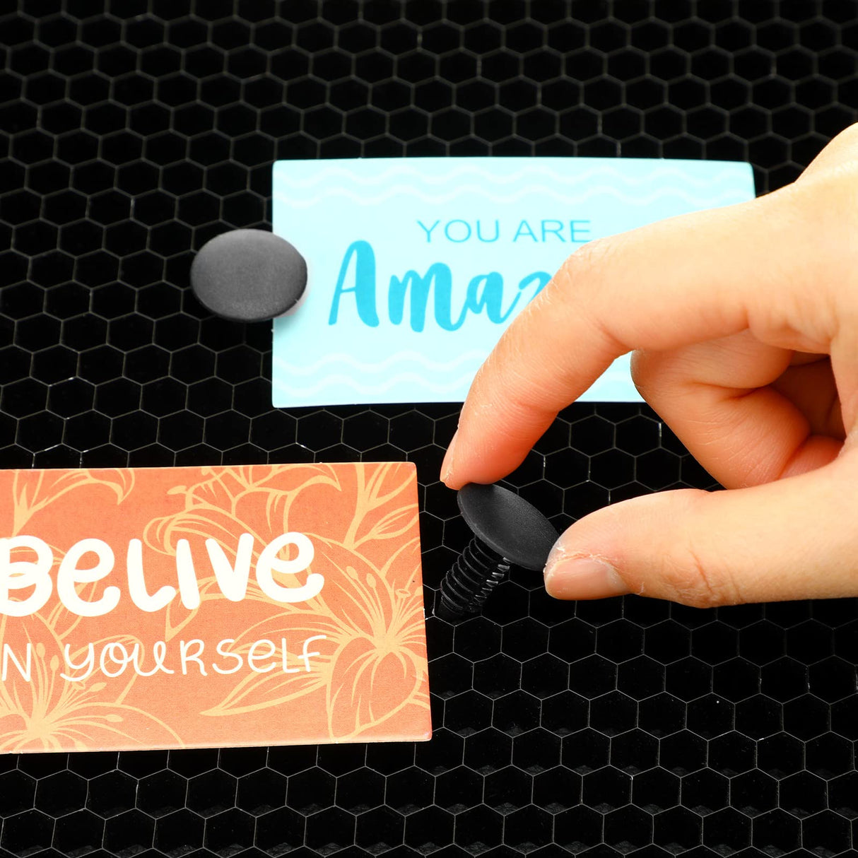 50 Pcs Honeycomb Pins Honeycomb Laser Bed Hold Down Pins Honeycomb Fixing Needle Laser Engraver Accessories Grid Working Table Laser Cutter and Queekay