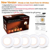 STAR-SPANGLED Tap Light Push Lights Mini Night Touch Light LED Puck Lights Portable Under Cabinet Lighting Battery Operated Powered DIY Stick On STAR-SPANGLED