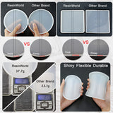 RESINWORLD 8 Pack Thick 4 inches Resin Coaster Molds Set + 2 Size 14 inches XL Large Tray Silicone Molds ResinWorld