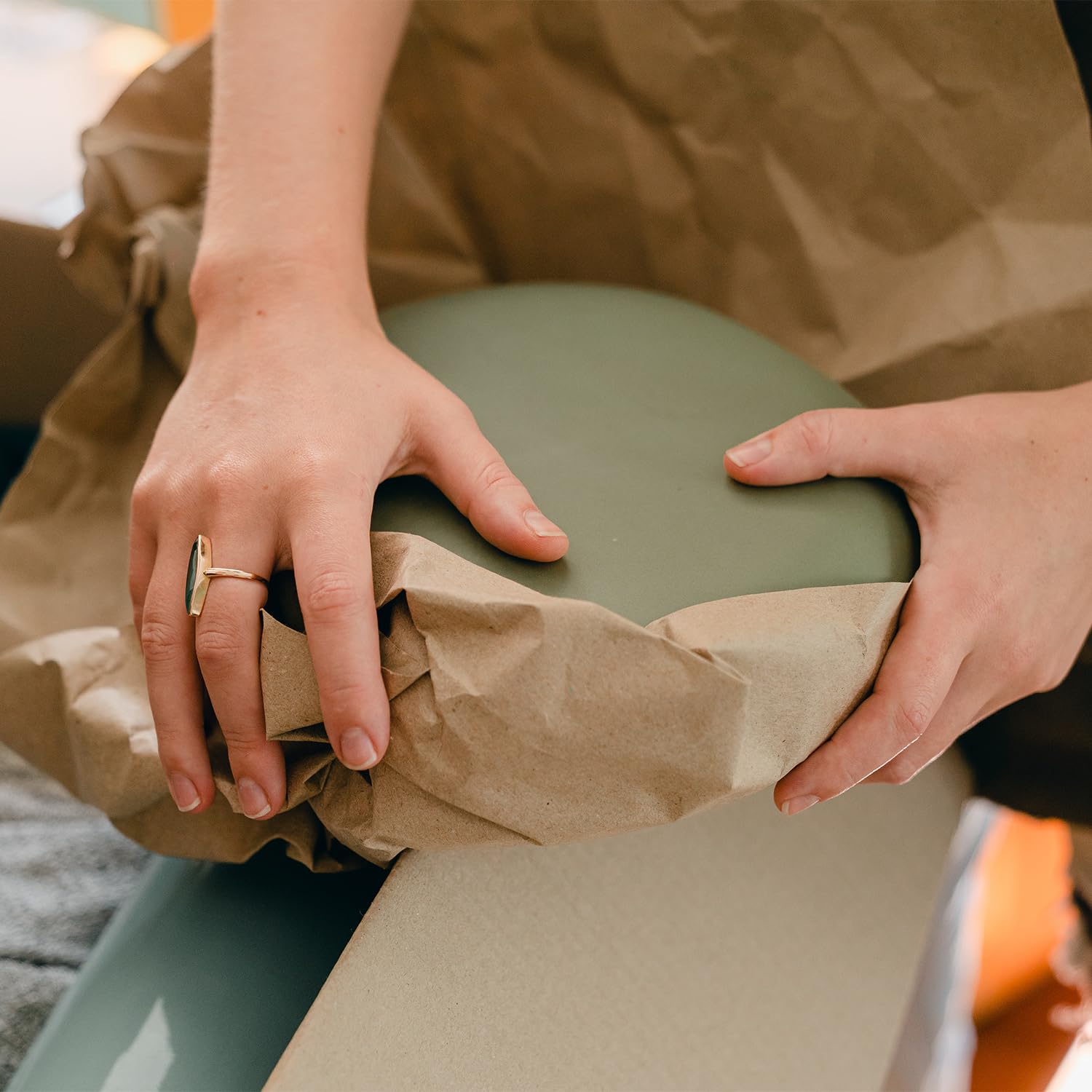 Elementree Packing Paper Sheets (1500 Count), Fanfold #35 Kraft Paper with 11" Perforations, Sustainable Shipping & Moving Supplies, Eco-Friendly - WoodArtSupply