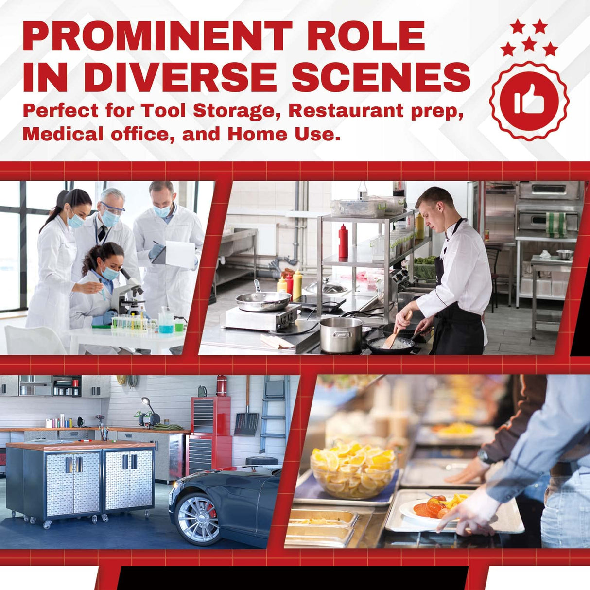 Food Prep Stainless Steel Table - DuraSteel 30 x 60 Inch Commercial Metal Workbench with Adjustable Under Shelf - NSF Certified - For Restaurant, DuraSteel