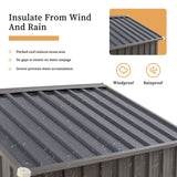 Vongrasig 5 x 3 x 6 FT Outdoor Storage Shed Clearance with Lockable Door Metal Garden Shed Steel Anti-Corrosion Storage House Waterproof Tool Shed Vongrasig