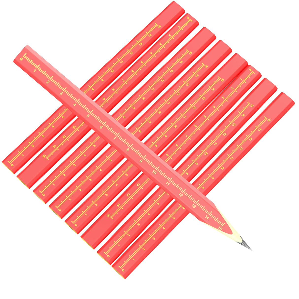 KR. LIF 8 PCS Carpenter Pencils Construction Pencil, Carpenter Marking Pencil for Woodworking Concrete Scriber Marking Tool KR. LIF