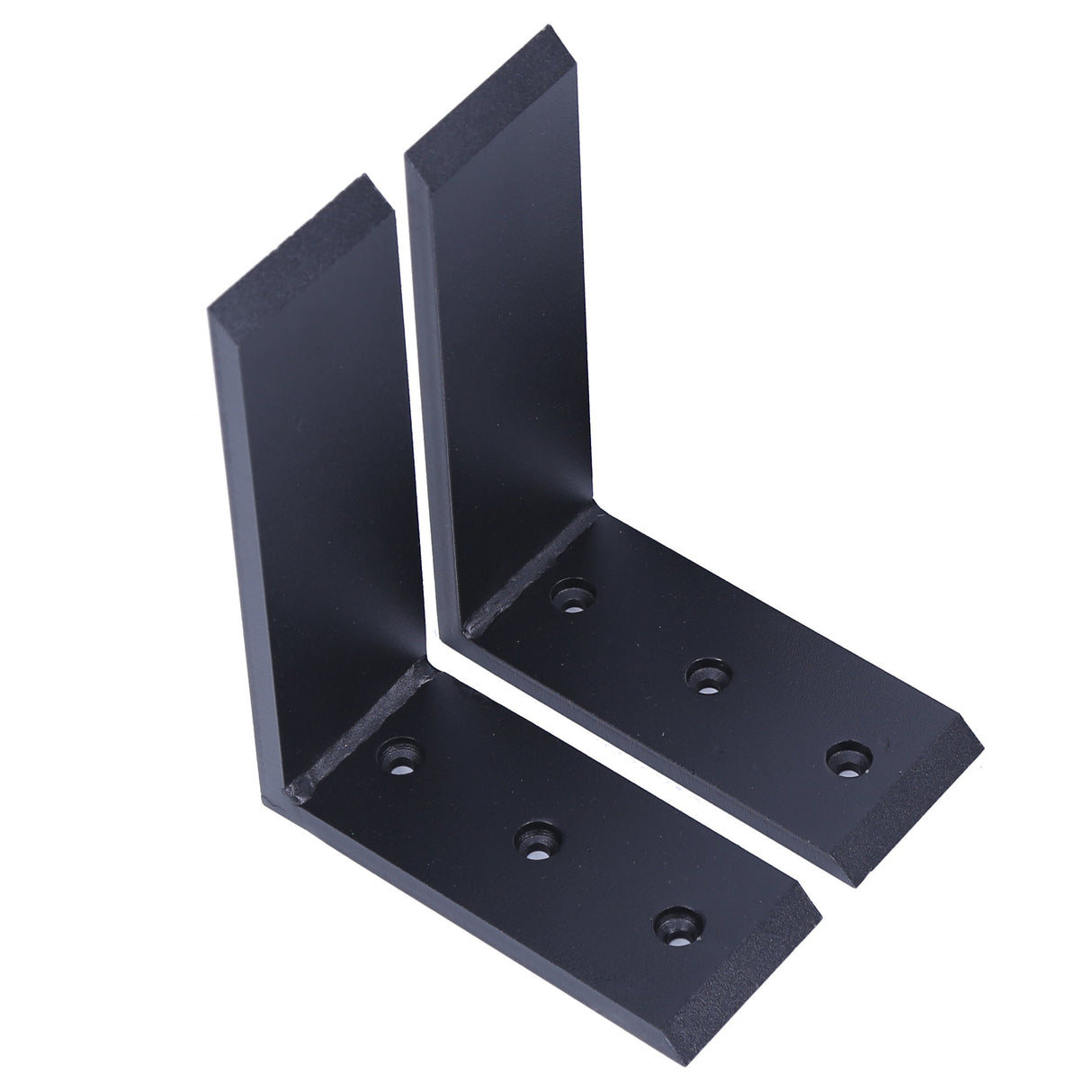 ECOTRIC 2Pcs Heavy Duty Black Steel 6"x8" Countertop Support Brackets Corbel Lot L Shelf for Table Bench, Bar Tops, Cabinetry, Shelves and DIY 500 ECOTRIC